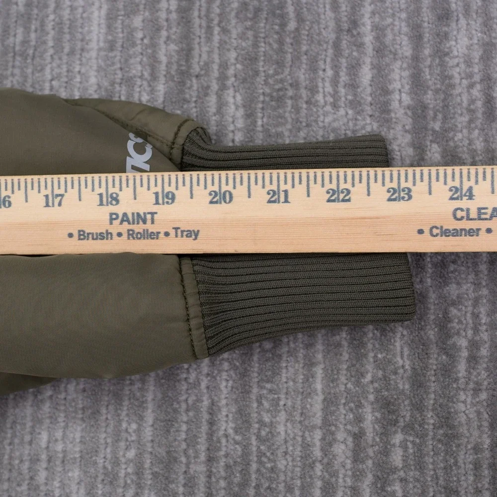 Fabletics Mens Olive Green Full Zip Bomber Jacket Medium